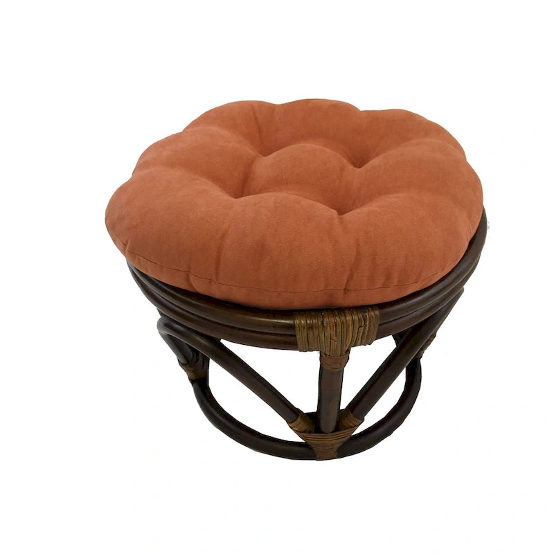 Sgabello Bali da 45 cm con cuscino in microfibra scamosciata