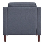 Poltrona Sedona Modern Accent – Simil lino e pelle vegana, Struttura in pino