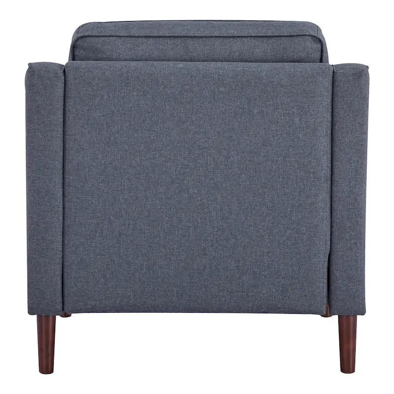 Poltrona Sedona Modern Accent – Simil lino e pelle vegana, Struttura in pino