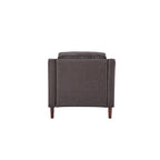 Poltrona Sedona Modern Accent – Simil lino e pelle vegana, Struttura in pino