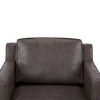 Poltrona Sedona Modern Accent – Simil lino e pelle vegana, Struttura in pino