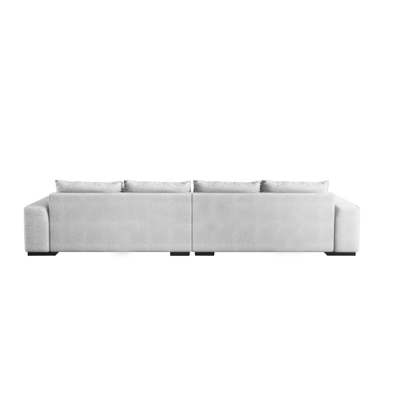 Divano Sezionale Modulare Moderno, Grigio Chiaro/Blu Scuro