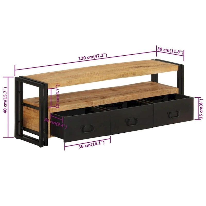 Mobile TV Consolle Credenza Mobile Multimediale Armadietto - 120x30x40 cm