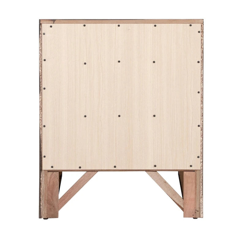 Comodino moderno a 3 cassetti in legno con pomello in metallo da 23 pollici
