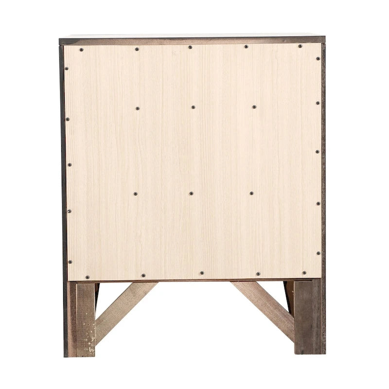 Comodino moderno a 3 cassetti in legno con pomello in metallo da 23 pollici