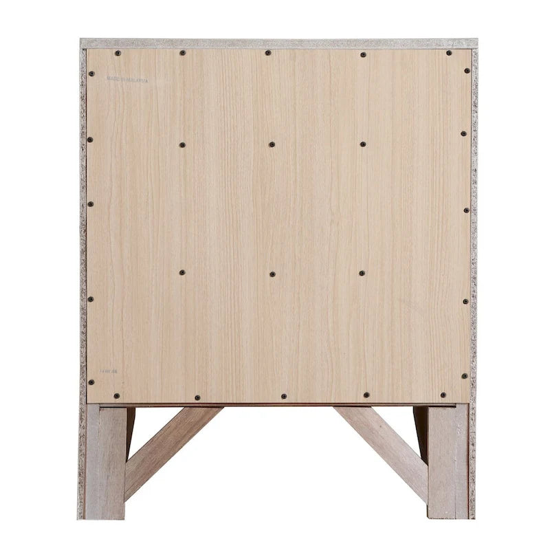 Comodino moderno a 3 cassetti in legno con pomello in metallo da 23 pollici