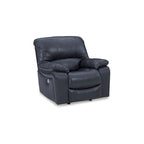 Poltrona reclinabile moderna Stratton con similpelle e poggiatesta imbottito