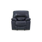 Poltrona reclinabile moderna Stratton con similpelle e poggiatesta imbottito