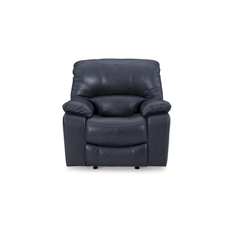 Poltrona reclinabile moderna Stratton con similpelle e poggiatesta imbottito