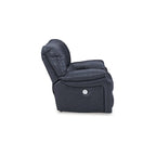 Poltrona reclinabile moderna Stratton con similpelle e poggiatesta imbottito