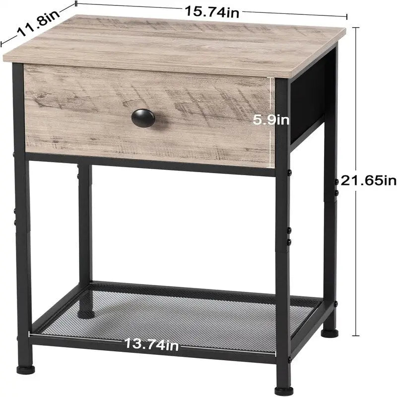 Comodini per camera da letto piccola - 15,74P x 11,8L x 21,65A