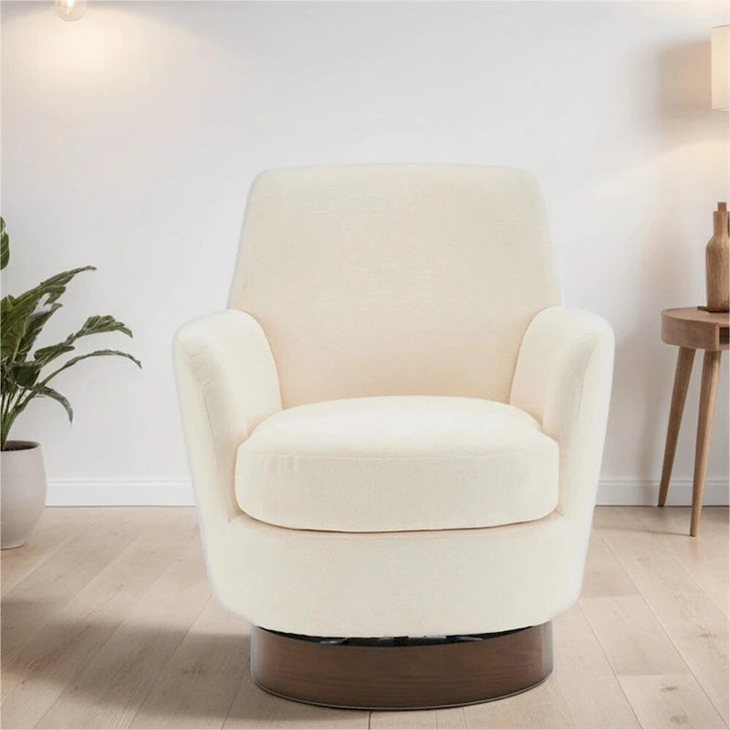 Poltrona accent girevole con base in acciaio inossidabile