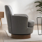 Poltrona accent girevole con base in acciaio inossidabile