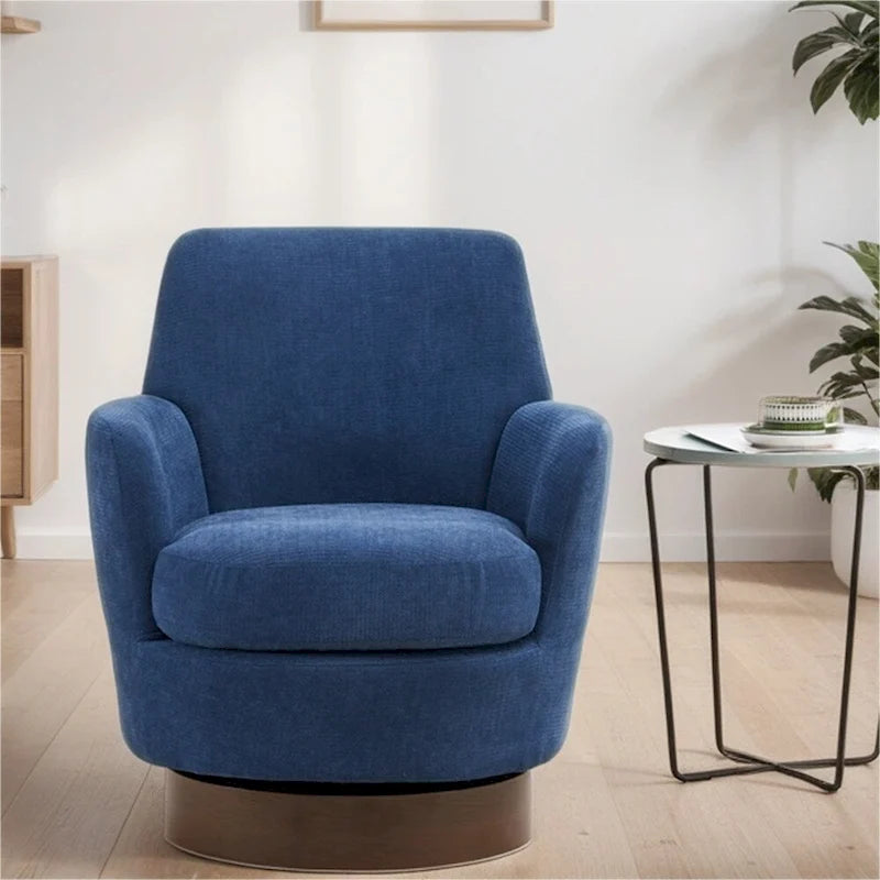 Poltrona accent girevole con base in acciaio inossidabile