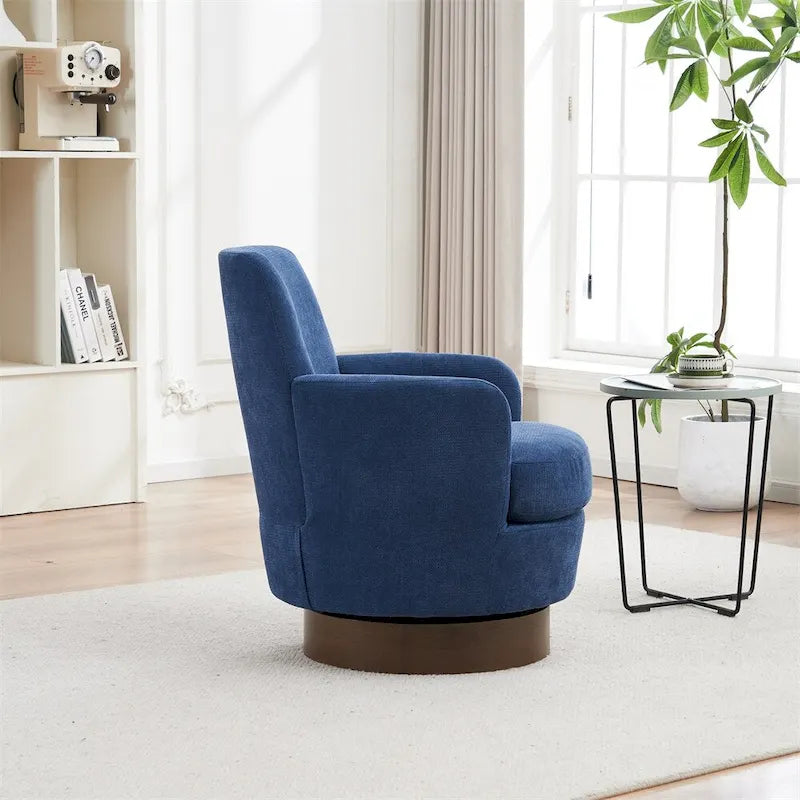 Poltrona accent girevole con base in acciaio inossidabile