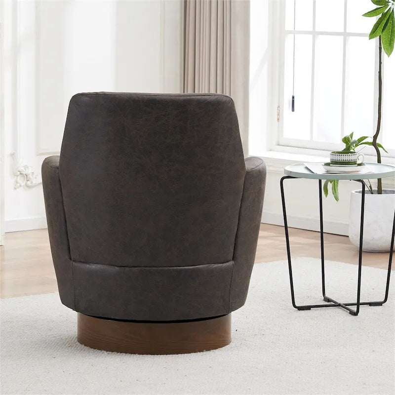 Poltrona accent girevole con base in acciaio inossidabile