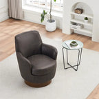 Poltrona accent girevole con base in acciaio inossidabile