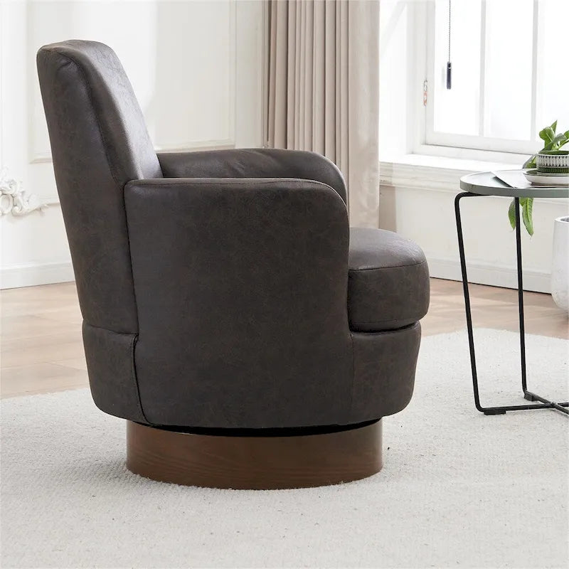 Poltrona accent girevole con base in acciaio inossidabile