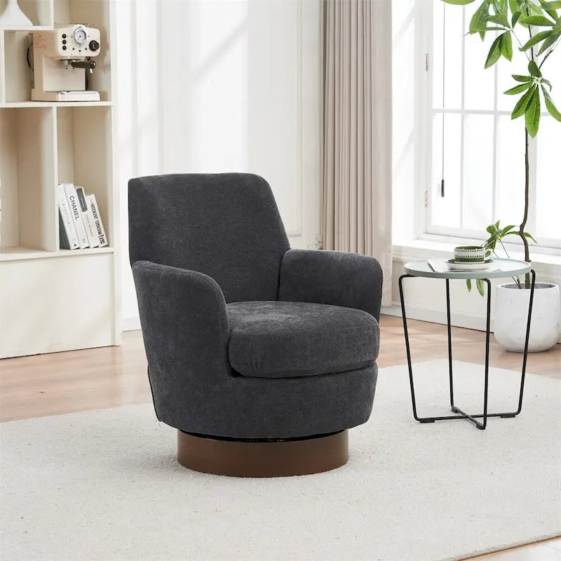 Poltrona accent girevole con base in acciaio inossidabile