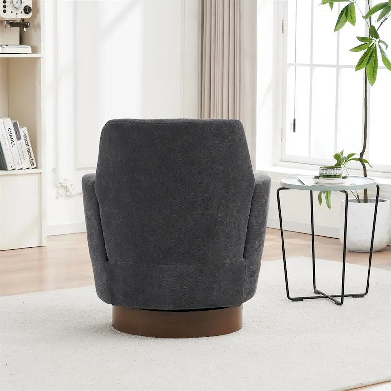 Poltrona accent girevole con base in acciaio inossidabile