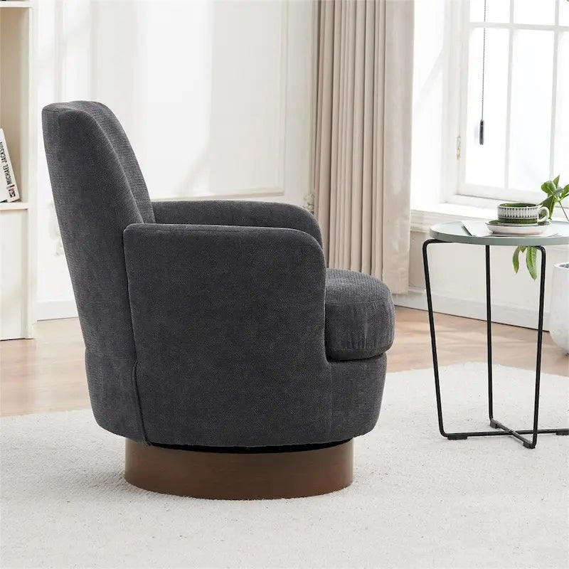 Poltrona accent girevole con base in acciaio inossidabile
