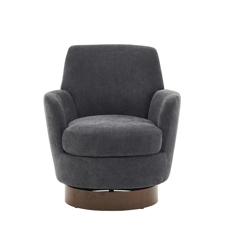 Poltrona accent girevole con base in acciaio inossidabile