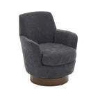 Poltrona accent girevole con base in acciaio inossidabile