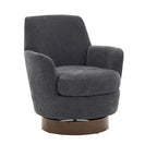 Poltrona accent girevole con base in acciaio inossidabile