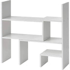 Scaffale da scrivania compatto regolabile - Bianco